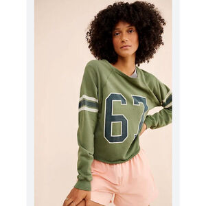 Original Retro Brand Relaxed Varsity Sweatshirt $98 retail